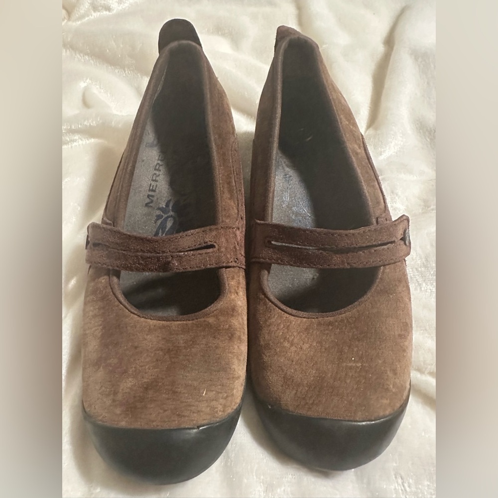 🦃 Merrell Brown Suede Mary Jane shoes